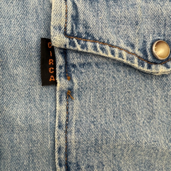 Vintage Circa USA Denim Western Snap Shirt Sleeveless Western Style Small - Picture 10 of 15